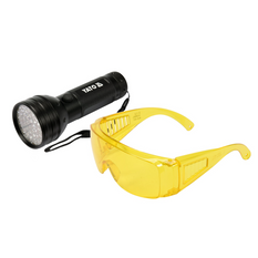 Set torcia + occhiali di sicurezza YATO YT-08581 Torcia UV 51 LED
