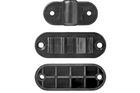 Chiusura per porta di roulotte e camper ProPlus 362622V02BK, maniglia a molla nera per tenere la porta