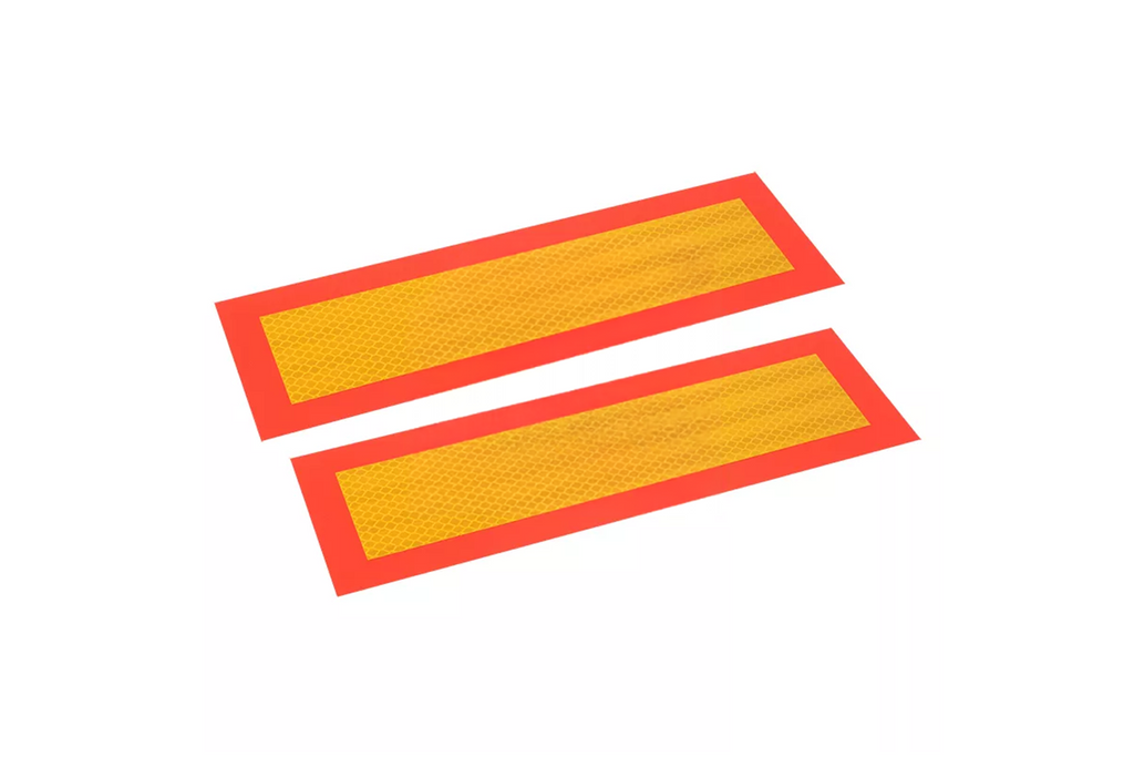 Set di due targhe lunghe per veicoli HERMON "LAWETA", targhe informative 100x300mm