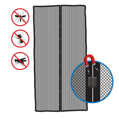 Zanzariera magnetica per porte ProPlus con rete protettiva (2x) 210x50cm
