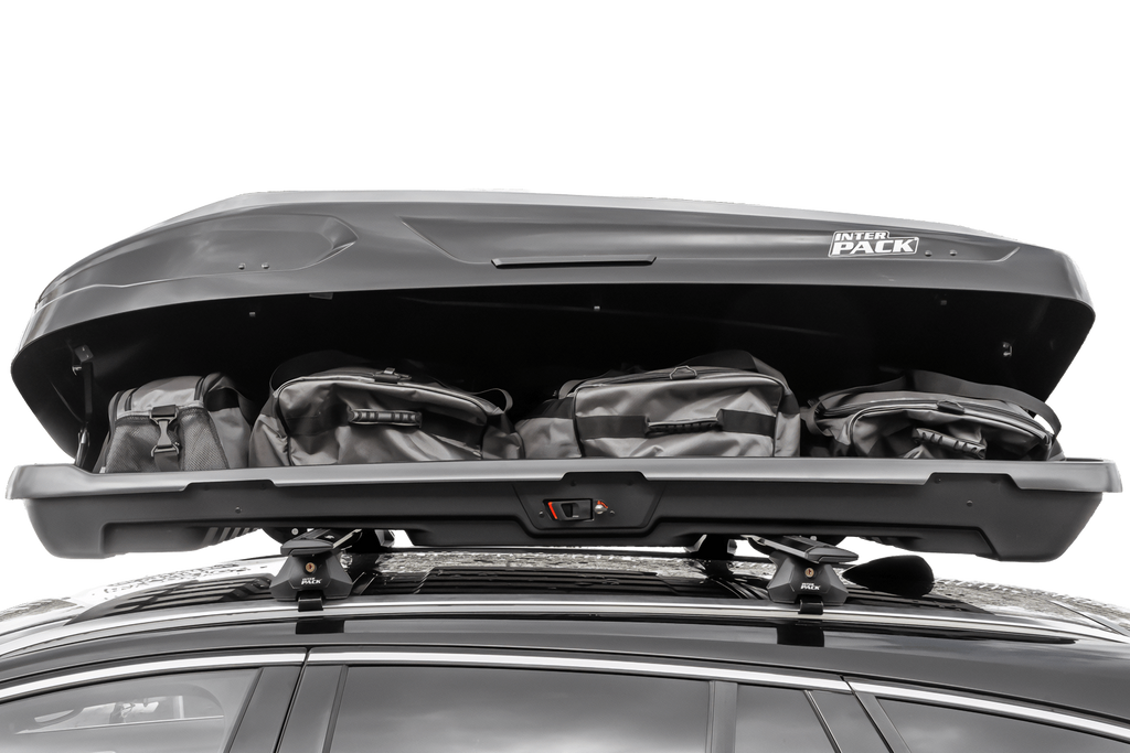 Box da tetto Inter Pack Monsun PRO L, nero metallizzato