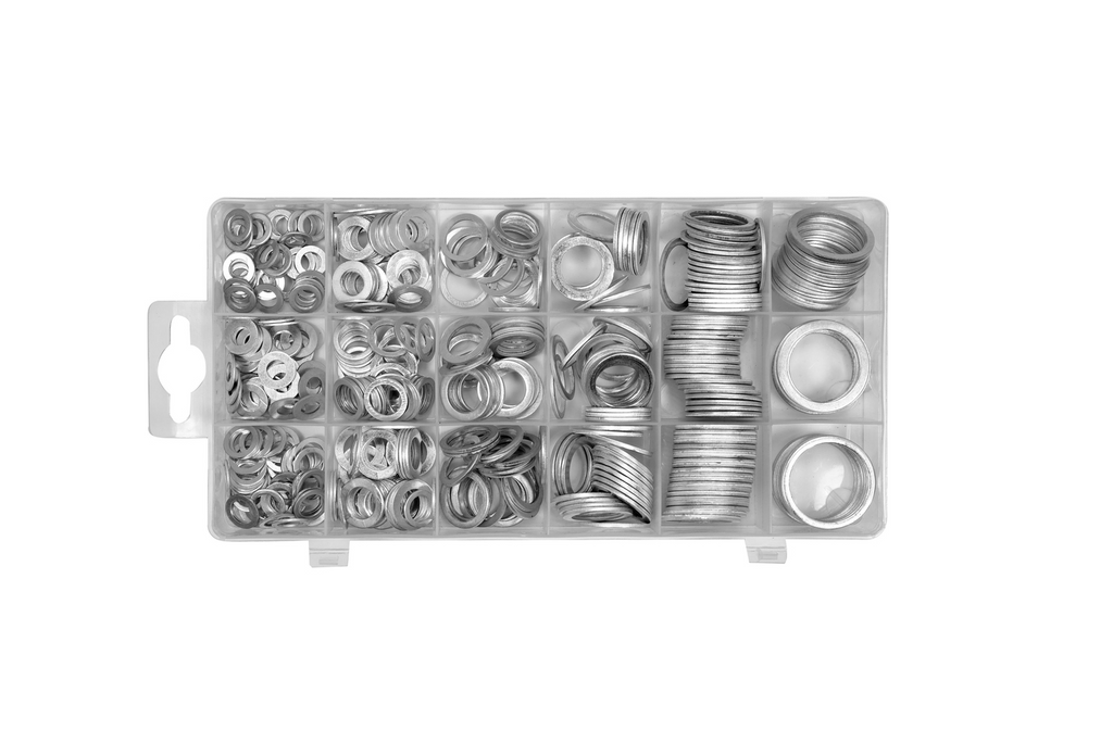 Set di rondelle in alluminio YATO YT-068652, 450 pezzi
