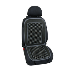 Cuscino per sedile auto LAMPA Evoluzione con perline di legno grigie, tappetino per sedile auto