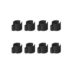 Set di otto clip di fissaggio per cavi ProPlus 366486, diametro 22-32 mm