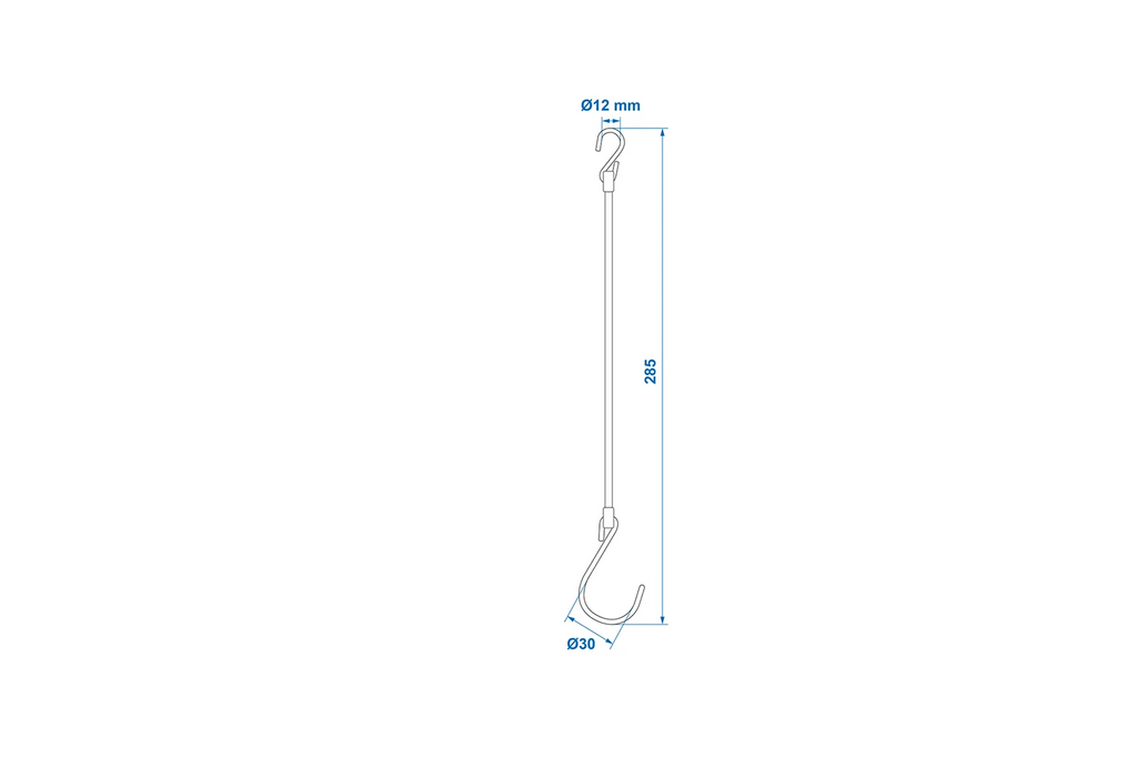Set di quattro cavi di sicurezza con ganci ProPlus 342130S, lunghezza 285 mm