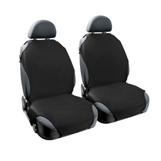 Set di coprisedili per auto LAMPA T-shirt neri, per i sedili anteriori