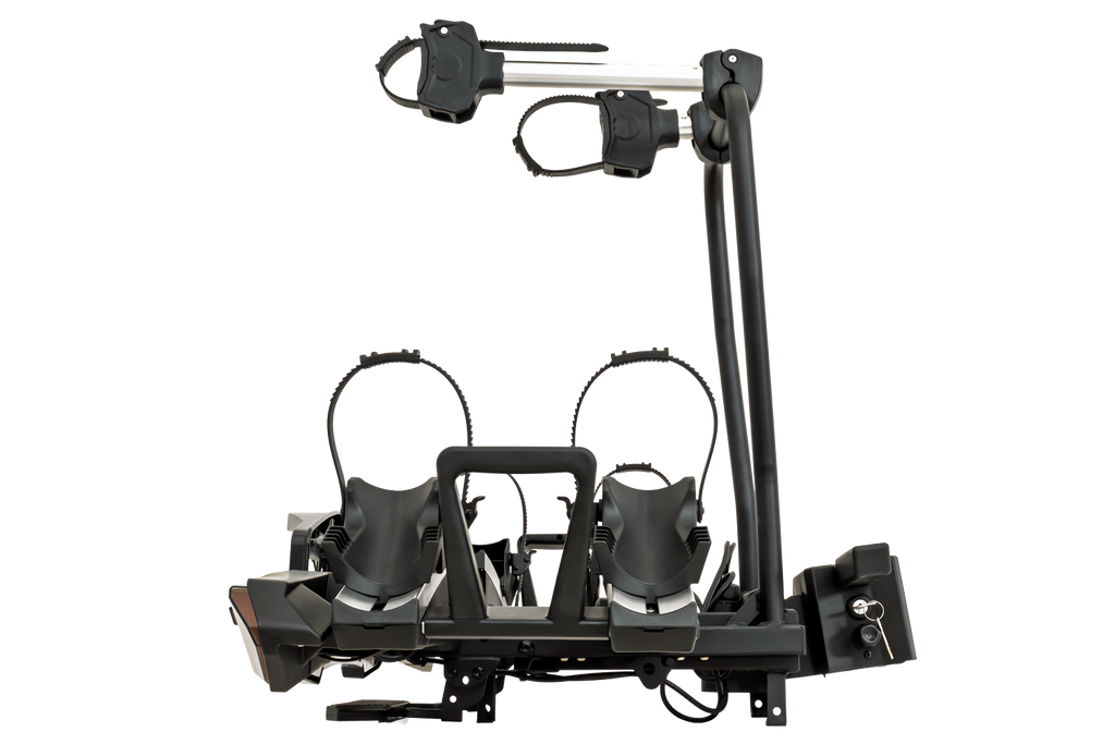 Inter Pack Velox 2 LED - portabici pieghevole da gancio di traino per 2 biciclette con luci a LED