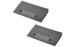 Set di due rampe di accesso carrabili ProPlus 361570, rampe in gomma da 7 cm, portata 3000 kg.