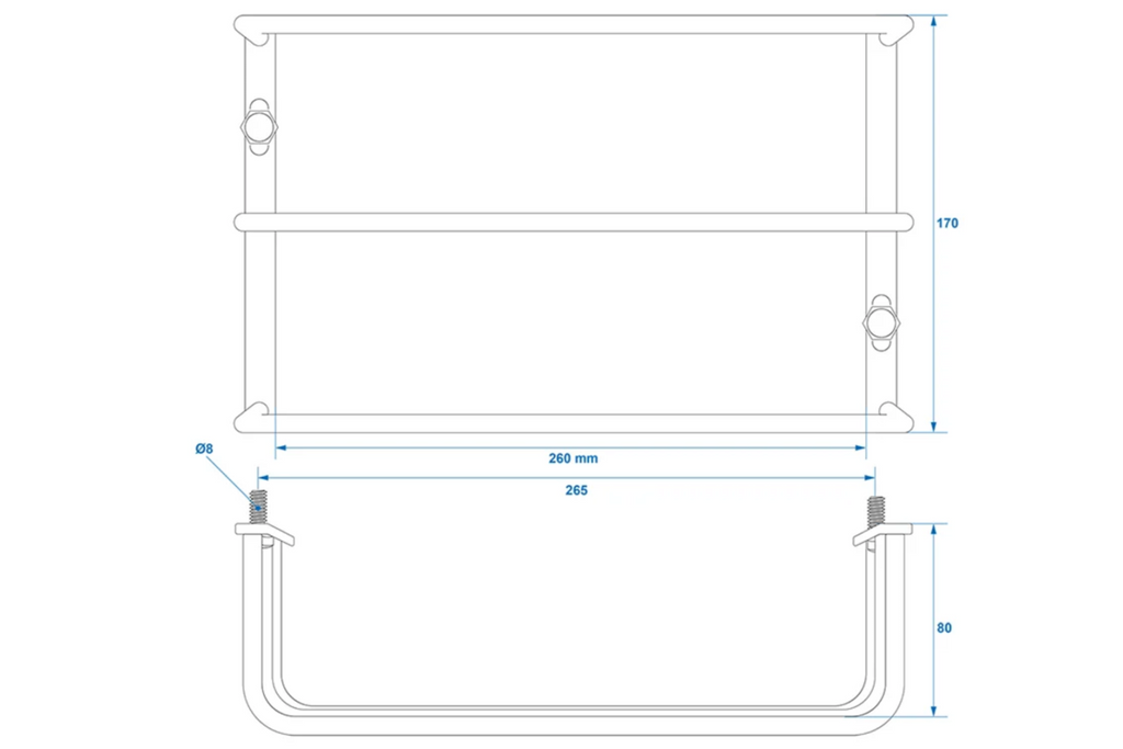 Griglia protettiva per fanale posteriore del rimorchio ProPlus, copertura per fanale posteriore 260x170x80mm