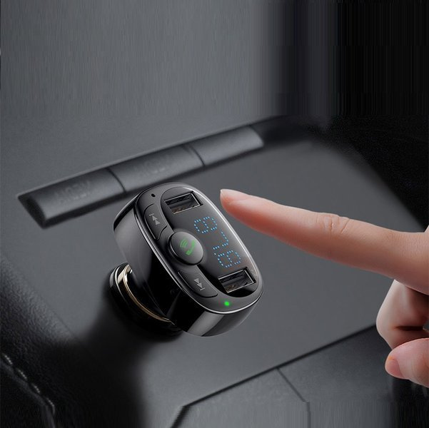 Trasmettitore FM BASEUS tipo T, Bluetooth 4.2, MP3 + caricabatterie da auto, 2 porte USB 3.4A