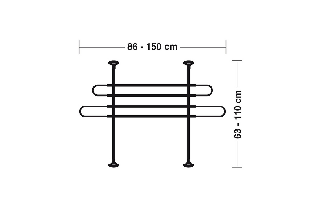 Divisorio per bagagliaio LAMP GRG-1, barriera per cani/bagagli 86-150 cm