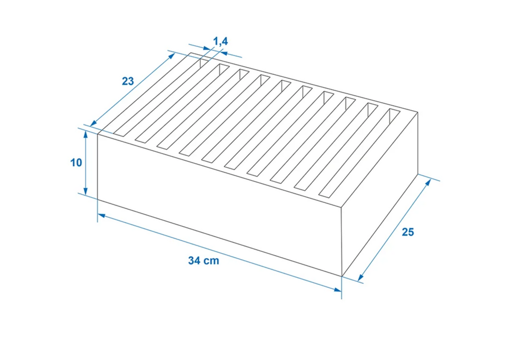 ProPlus 761472PMV01 Porta piatti da campeggio, supporto in schiuma per 10 piatti