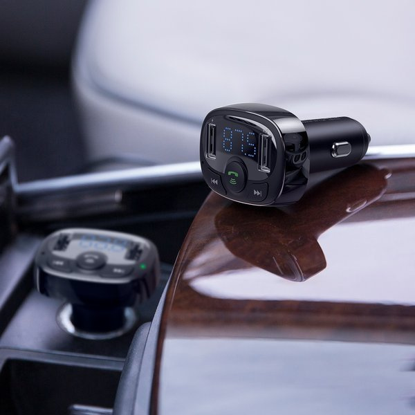 Trasmettitore FM BASEUS tipo T, Bluetooth 4.2, MP3 + caricabatterie da auto, 2 porte USB 3.4A