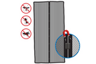 Zanzariera magnetica per porte ProPlus con rete protettiva (2x) 210x50cm