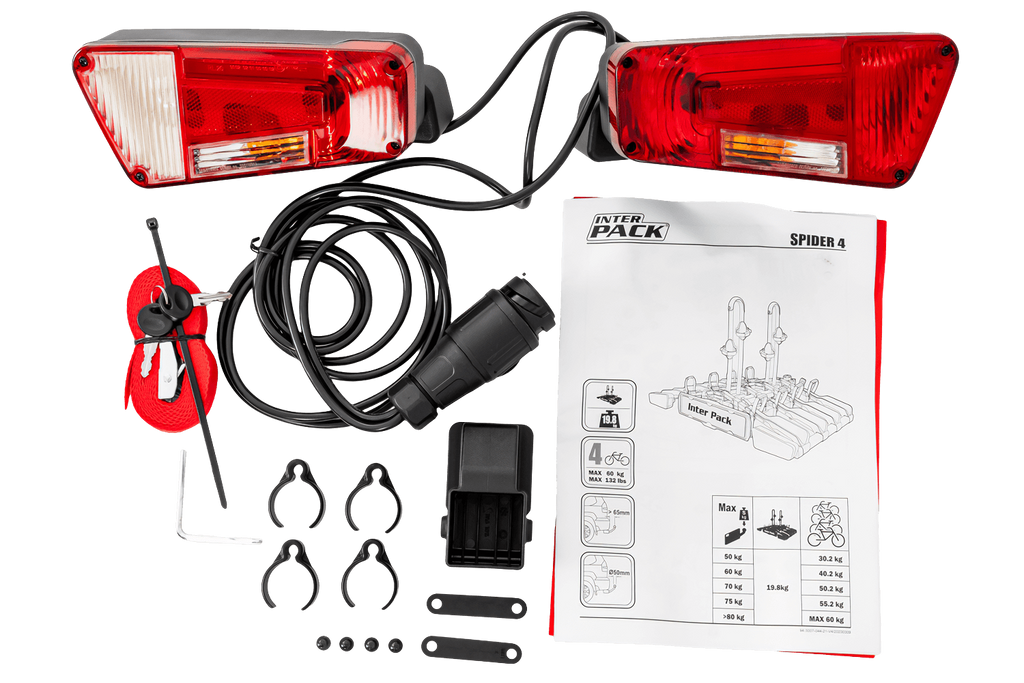 Inter Pack New Spider 4 - portabici da gancio traino per 4 biciclette