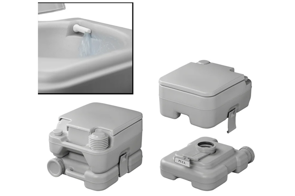 ProPlus 370415CR Toilette portatile da campeggio grigia 10L/10L