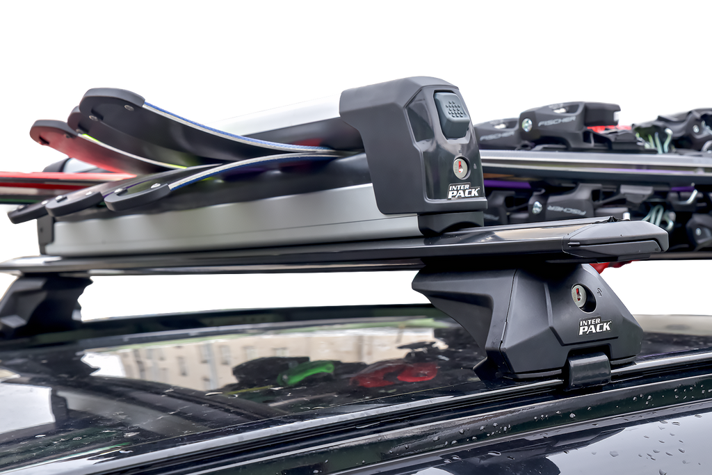 Inter Pack Frostline 6 - porta sci estensibile in alluminio per 6 paia di sci o 4 snowboard