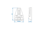 Livella a croce ProPlus 341215 con magnete, livella a T, 58x43,6 mm
