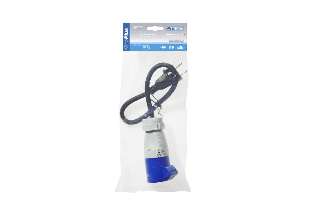 Adattatore con spina Schuko e presa CEE 16A 230V ProPlus 373526, cavo da 40 cm
