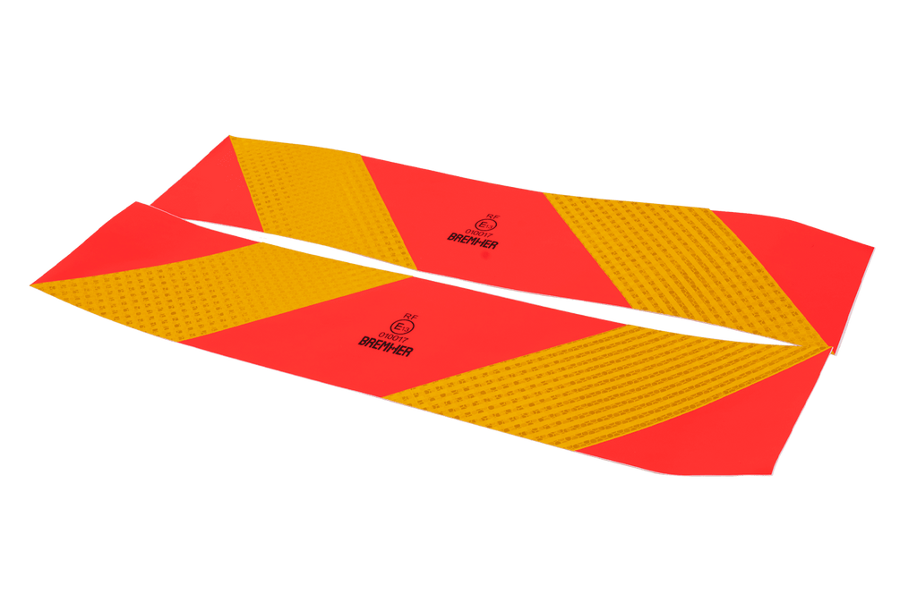 Adesivi, adesivi riflettenti, HERMON corto, targhe di segnalazione per veicoli pesanti, 565x132mm, sinistra+destra