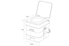 ProPlus 370415CR Toilette portatile da campeggio grigia 10L/10L