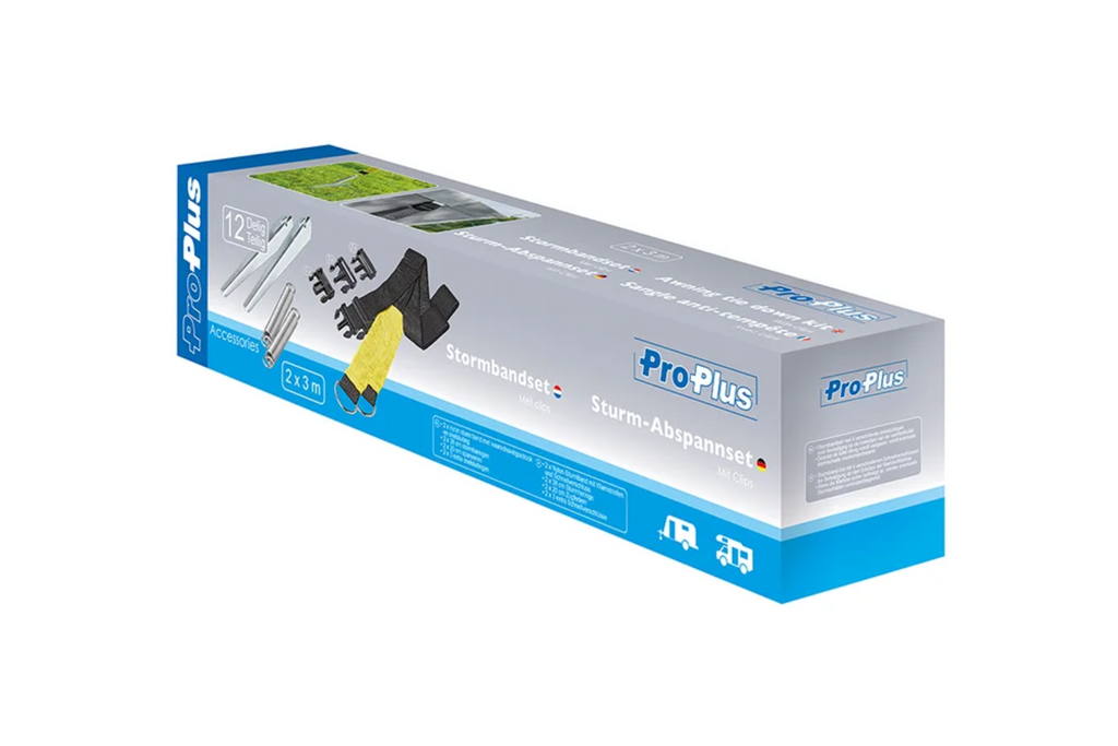 Set di due cinghie antivento ProPlus 361728 per tende da sole e verande 2x3m