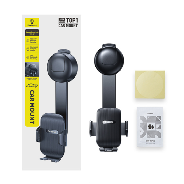 Supporto per cellulare da auto BASEUS PrimeTrip C03 Air con ventosa, da fissare al cruscotto.