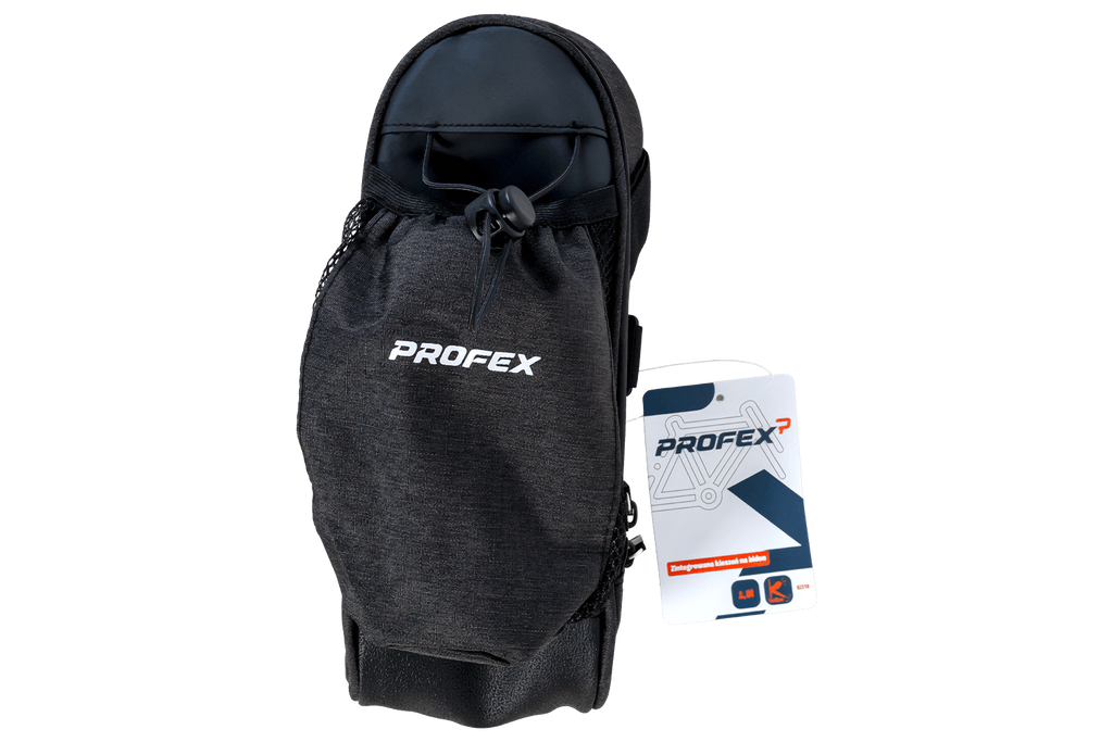 PROFEX 82318 Borsa sottosella lunga nera Lux con tasca portaborraccia