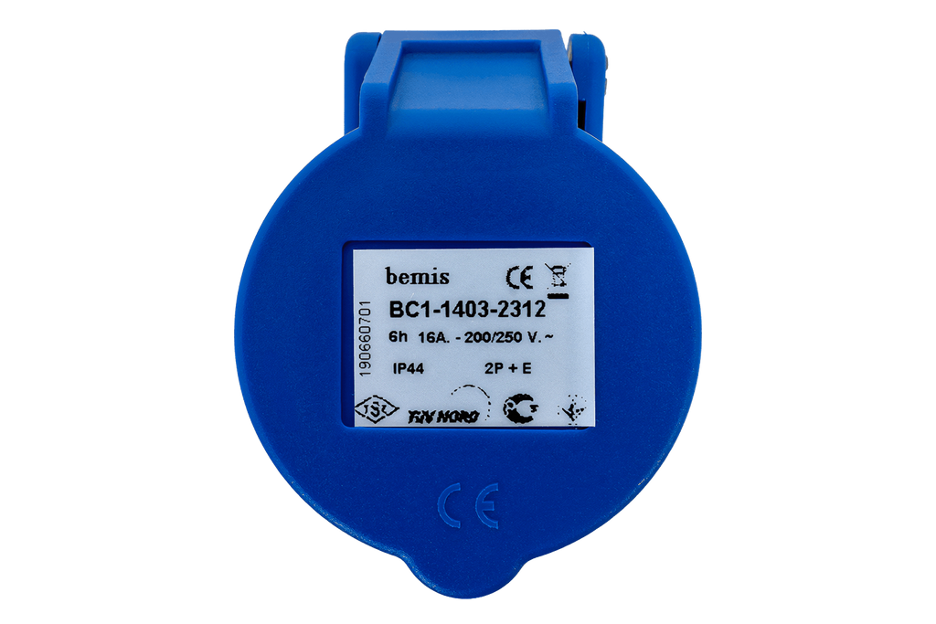 Presa elettrica MANTES 2P+Z, presa portatile 16A 230V con sportellino