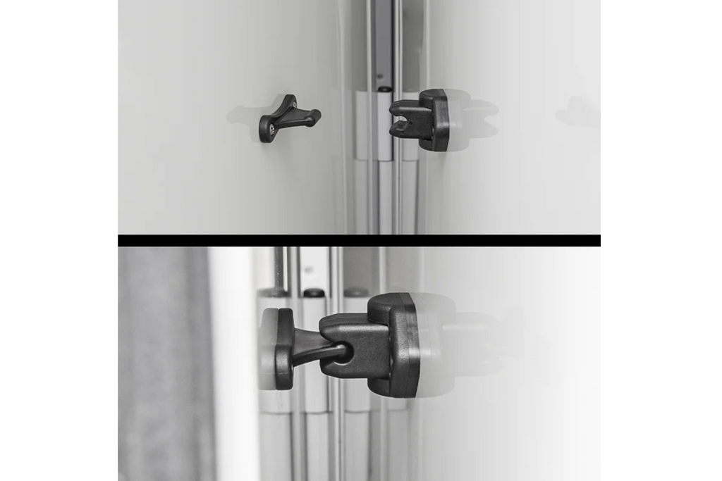 ProPlus 362622PMBK Chiusura per porta di roulotte, maniglia di fissaggio nera