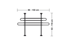 Divisorio per bagagliaio LAMP GRG-1, barriera per cani/bagagli 86-150 cm