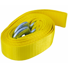 Fune di traino UNITRAILER con ganci, cinghia di traino 4,5 m/50 mm/5 t gialla