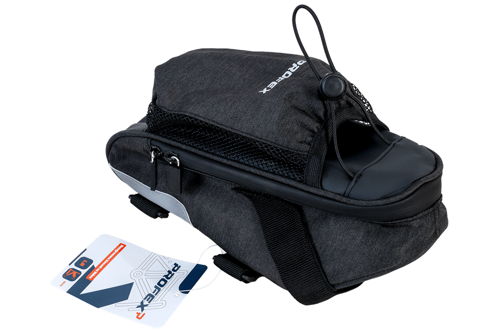 PROFEX 82318 Borsa sottosella lunga nera Lux con tasca portaborraccia