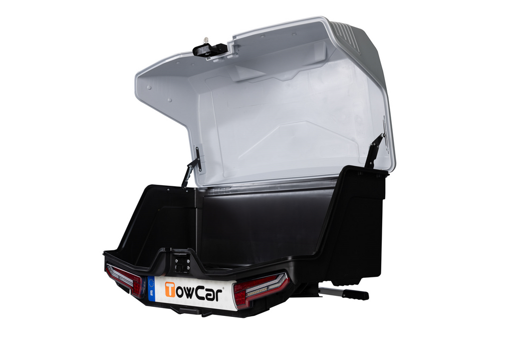 Box portabagagli Towbox Alpha Classic grigio - box portabagagli da gancio di traino