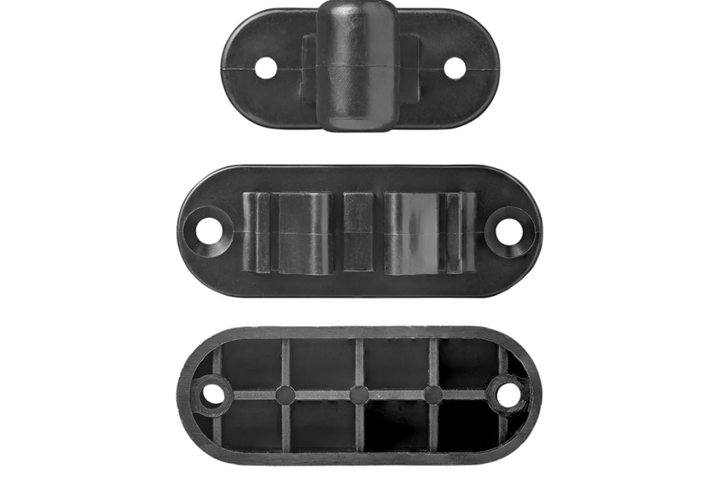 Chiusura per porta di roulotte e camper ProPlus 362622V02BK, maniglia a molla nera per tenere la porta