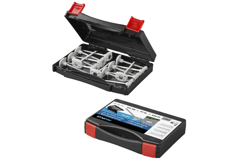 Set di picchetti per tenda ProPlus 361736V02, picchetti in metallo in scatola, 15 pezzi.