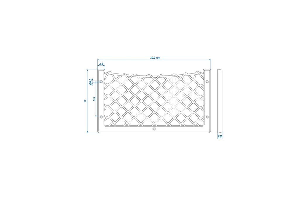 ProPlus 230072 Rete portaoggetti per bagagli 302x169mm