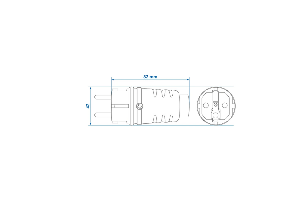 Spina Schuko ProPlus 373570 con contatto di protezione 16A 230V