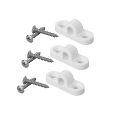 Set di tre occhielli orizzontali in plastica per la tenda da sole ProPlus, staffe di montaggio del telaio della tenda da sole