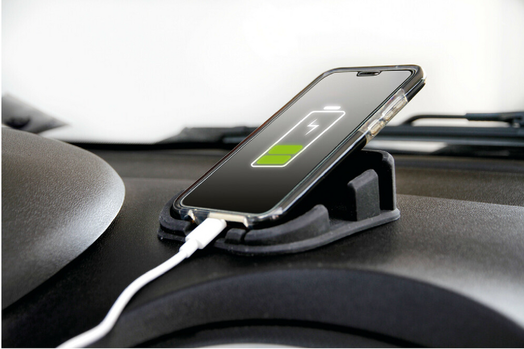 Tappetino per telefono LAMP, organizer/supporto per auto in silicone Phone-Mat 110x110mm