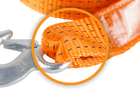 Cavo di traino con ganci HERMON, lunghezza 4,5 m/50 mm/5 t, colore arancione.