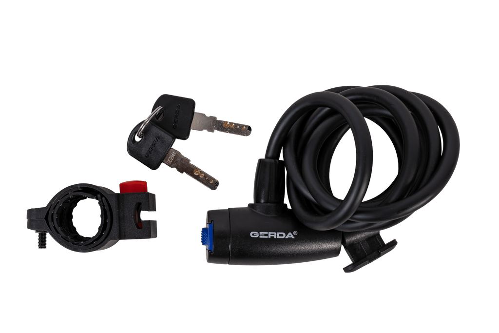 Lucchetto a spirale per bicicletta GERDA 36501, lungo 150 cm.