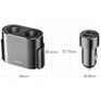 Caricabatterie da auto BASEUS ad alta efficienza con 2 porte USB e 2 prese accendisigari, 80W.