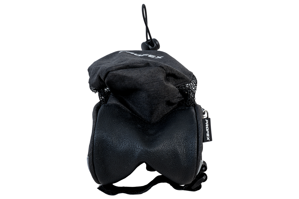 PROFEX 82318 Borsa sottosella lunga nera Lux con tasca portaborraccia