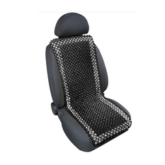 Cuscino per sedile auto Samurai LAMP con perline di legno grigio/antracite, tappetino per sedile auto