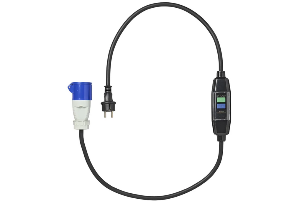 Cavo adattatore Schuko/CEE per interruttore differenziale ProPlus 373589V01DE, 150 cm.