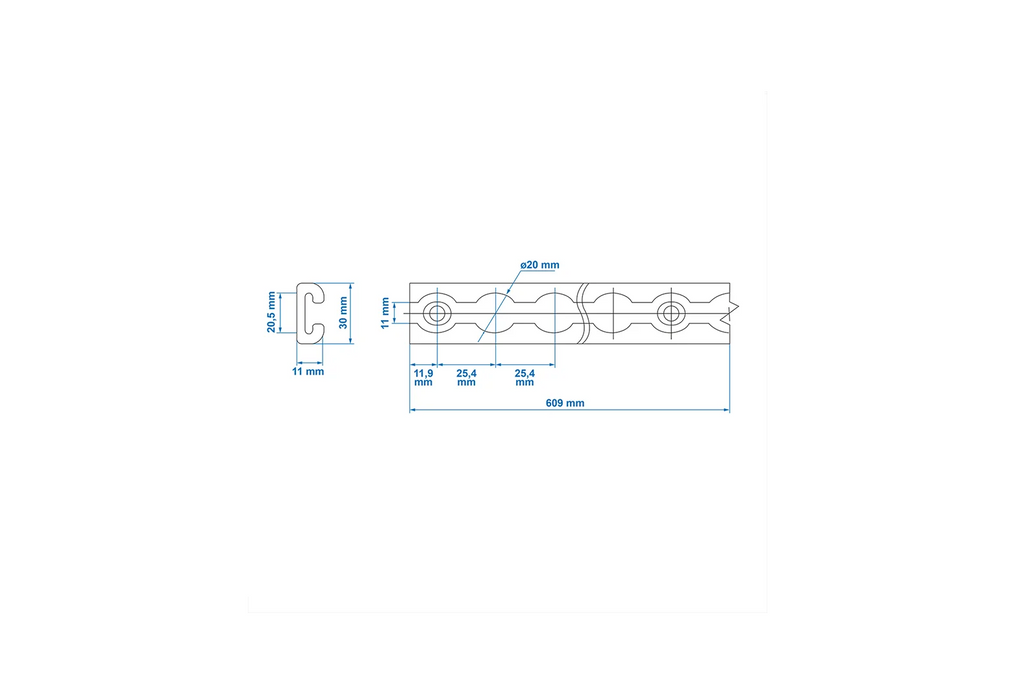 ProPlus 342176 Binario di carico per aerei, binario di carico in alluminio, 100 cm