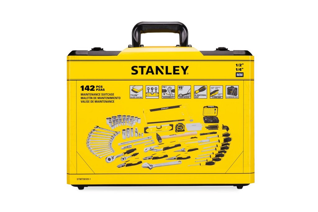 Kit di servizio STANLEY STMT98109-1, valigetta portautensili, 142 pezzi