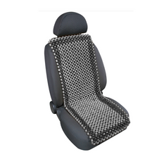 Cuscino per sedile auto LAMP Samurai con perline di legno antracite/grigio, tappetino per sedile auto