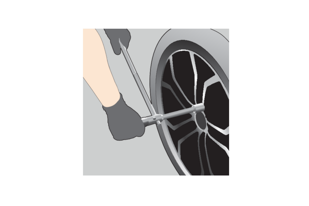 Chiave per dadi ruota auto pieghevole in custodia YATO YT-08035 bussole 17-23 mm